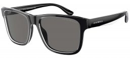 Gafas de Sol - Emporio Armani - EA4208 - 605187  SHINY BLACK TOP CRYSTAL // DARK GREY POLARIZED