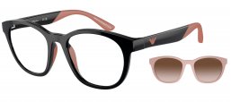 Gafas Junior - Emporio Armani Junior - EK4001 - 50171W  SHINY BLACK // CLEAR + CLIP SOLAR