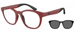 Gafas Junior - Emporio Armani Junior - EK4001 - 50771W  MATTE RED // CLEAR + CLIP SOLAR