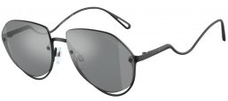 Sunglasses - Emporio Armani - EA2137 - 30016G  MATTE BLACK // GREY MIRROR SILVER