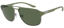 Sunglasses - Emporio Armani - EA2144 - 336771  MATTE GUNMETAL SAGE GREEN // DARK GREEN