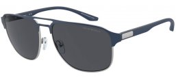 Sunglasses - Emporio Armani - EA2144 - 336887  MATTE SILVER BLUETTE // DARK GREY