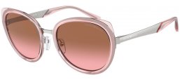Sunglasses - Emporio Armani - EA2146 - 336414  SHINY SILVER PINK // BROWN GRADIENT PINK