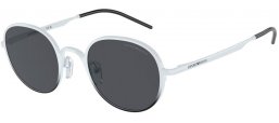 Lunettes de soleil - Emporio Armani - EA2151 - 337387  SHINY WHITE BLACK  // DARK GREY