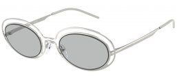 Gafas de Sol - Emporio Armani - EA2160 - 301587  SHINY SILVER // LIGHT GREY