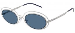 Lunettes de soleil - Emporio Armani - EA2160 - 304580  MATTE SILVER // DARK BLUE