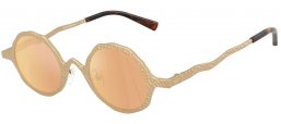 Lunettes de soleil - Emporio Armani - EA2166 - 30027J  MATTE PALE GOLD // BROWN MIRROR ROSE GOLD