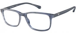 Lunettes de vue - Emporio Armani - EA3098 - 6054  SHINY STRIPED BLUE