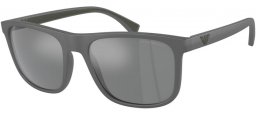 Lunettes de soleil - Emporio Armani - EA4129 - 50606G  MATTE GREY // GREY MIRROR SILVER