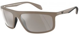 Lunettes de soleil - Emporio Armani - EA4212U - 54376G  MATTE MUD RUBBER BLACK // LIGHT GREY MIRROR SILVER