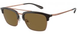 Gafas de Sol - Emporio Armani - EA4228 - 320173  SHINY BROWN MATTE PINK GOLD // DARK BROWN