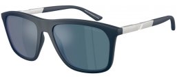 Gafas de Sol - Emporio Armani - EA4237 - 618925  MATTE DARK BLUE // DARK GREY ANTIREFLECTION BLUE MIRROR