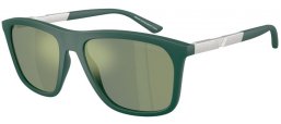 Gafas de Sol - Emporio Armani - EA4237 - 61906R  MATTE DARK GREEN // GREEN MIRROR GREEN