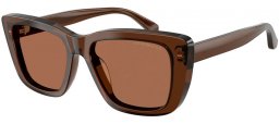 Gafas de Sol - Emporio Armani - EA4246U - 625173  SHINY TRANSPARENT BROWN // DARK BROWN