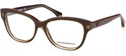 Lunettes de vue - Emporio Armani - EA3033 - 5222 TRANSPARENT  BROWN DARK BROWN