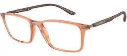Monturas - Emporio Armani - EA3237 - 6110  SHINY TRANSPARENT BROWN