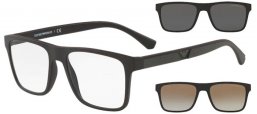 Sunglasses - Emporio Armani - EA4115 - 58531W MATTE BLACK // CLEAR
