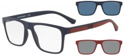 Sunglasses - Emporio Armani - EA4115 - 58541W MATTE BLUE // CLEAR