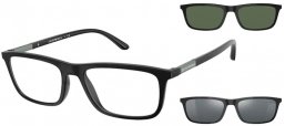 Sunglasses - Emporio Armani - EA4160 - 50421W MATTE BLACK // CLEAR