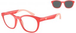 Lunettes Junior - Emporio Armani Junior - EK4001 - 56241W  SHINY CORAL // CLEAR + CLIP SOLAR