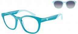 Lunettes Junior - Emporio Armani Junior - EK4001 - 60151W  SHINY TURQUOISE // CLEAR + CLIP SOLAR