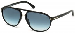 Gafas de Sol - Tom Ford - FT0447 JACOB - 01P SHINY BLACK // GREEN BLUE GRADIENT