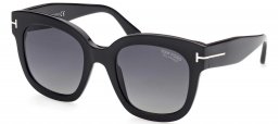 Gafas de Sol - Tom Ford - FT0613 BEATRIX-02 - 01D  SHINY BLACK // GREY GRADIENT POLARIZED