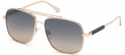 Gafas de Sol - Tom Ford - FT0669 JUDE - 28B  SHINY LIGHT GOLD // GREY GRADIENT