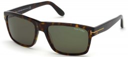 Gafas de Sol - Tom Ford - FT0678 AUGUST - 52N  DARK HAVANA // GREEN