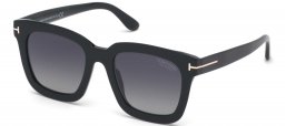 Gafas de Sol - Tom Ford - FT0690 SARI - 01D  POLISHED BLACK // GREY GRADIENT POLARIZED