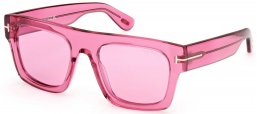 Gafas de Sol - Tom Ford - FT0711 FAUSTO - 75S  SHINY FUCHSIA // LIGHT BURGUNDY