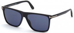 Gafas de Sol - Tom Ford - FT0832 FLETCHER - 01V  SHINY BLACK // BLUE
