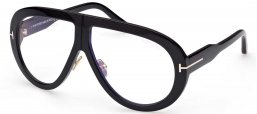 Gafas de Sol - Tom Ford - FT0836 TROY - 001  SHINY BLACK // CLEAR