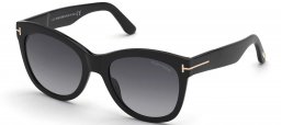 Gafas de Sol - Tom Ford - FT0870 WALLACE - 01B  SHINY BLACK // GREY GRADIENT