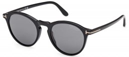 Gafas de Sol - Tom Ford - FT0904 AURELE - 01D  SHINY BLACK // SMOKED POLARIZED