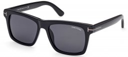 Gafas de Sol - Tom Ford - FT0906-N BUCKLEY-02 - 01A  SHINY BLACK // GREY