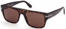 Gafas de Sol - Tom Ford - FT0907 DUNNING-02 - 52E  DARK HAVANA // BROWN