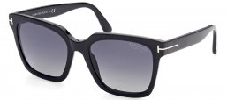 Gafas de Sol - Tom Ford - FT0952 SELBY - 01D  SHINY BLACK // GREY POLARIZED