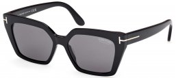 Gafas de Sol - Tom Ford - FT1030 WINONA - 01D  SHINY BLACK // GREY POLARIZED