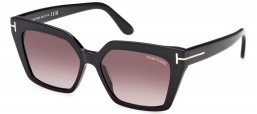 Gafas de Sol - Tom Ford - FT1030 WINONA - 01Z  SHINY BLACK // VIOLET GRADIENT