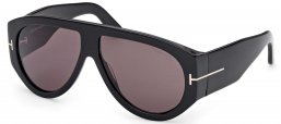 Gafas de Sol - Tom Ford - FT1044 BRONSON - 01A  SHINY BLACK // SMOKED
