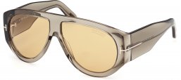 Gafas de Sol - Tom Ford - FT1044 BRONSON - 93E  SHINY TRANSPARENT BROWN // BROWN PHOTOCROMIC