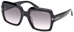 Gafas de Sol - Tom Ford - FT1082 KAYA - 01B  SHINY BLACK // GREY GRADIENT
