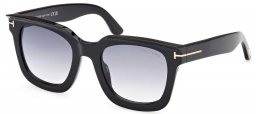 Gafas de Sol - Tom Ford - FT1115 LEIGH-02 - 01B  SHINY BLACK // GREY GRADIENT