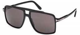 Gafas de Sol - Tom Ford - FT1177 KEMP - 01A  SHINY BLACK // GREY