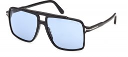Gafas de Sol - Tom Ford - FT1177 KEMP - 01V  SHINY BLACK // BLUE