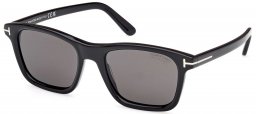 Gafas de Sol - Tom Ford - FT1179 BARRON - 01D  SHINY BLACK // GREY POLARIZED