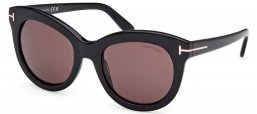 Gafas de Sol - Tom Ford - FT1189 ODETTE - 01E  SHINY BLACK // BROWN