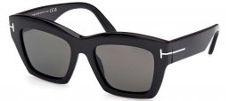 Gafas de Sol - Tom Ford - FT1191 LUNA - 01D  SHINY BLACK // GREY POLARIZED