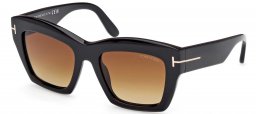 Gafas de Sol - Tom Ford - FT1191 LUNA - 01F  SHINY BLACK // BROWN GRADIENT